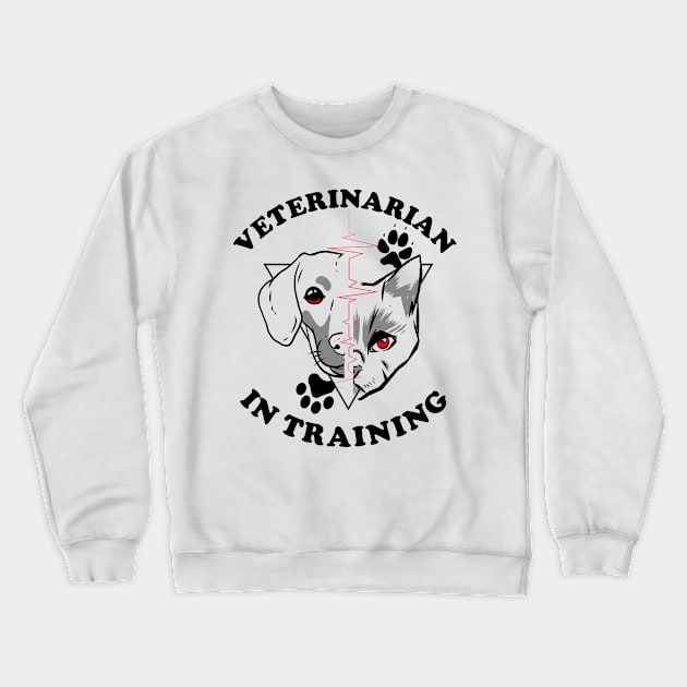 Veterinarian in Training Crewneck Sweatshirt by cecatto1994